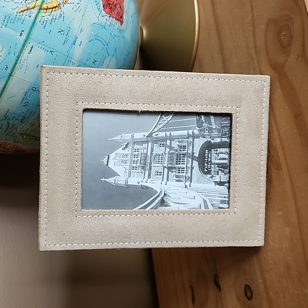 Suede picture frame